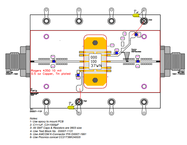 S波段C波段功率放大器芯片5W直流10 GHz——AM00010037WN-SN-R