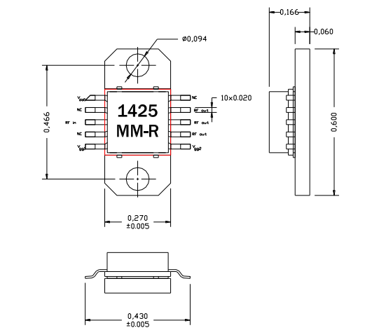 AM142540MM-EM-R L波段寬帶功率放大器