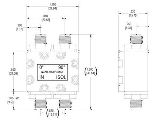 ?Q3XB-4000R-SMA混合耦合器Electro-Photonics