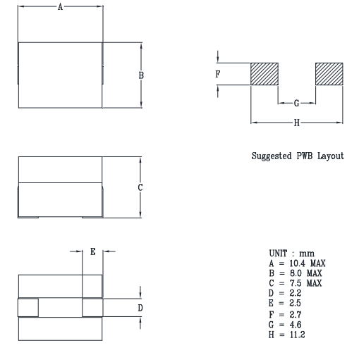 ?HCB1075N高電流表面貼裝（SMT）功率電感器